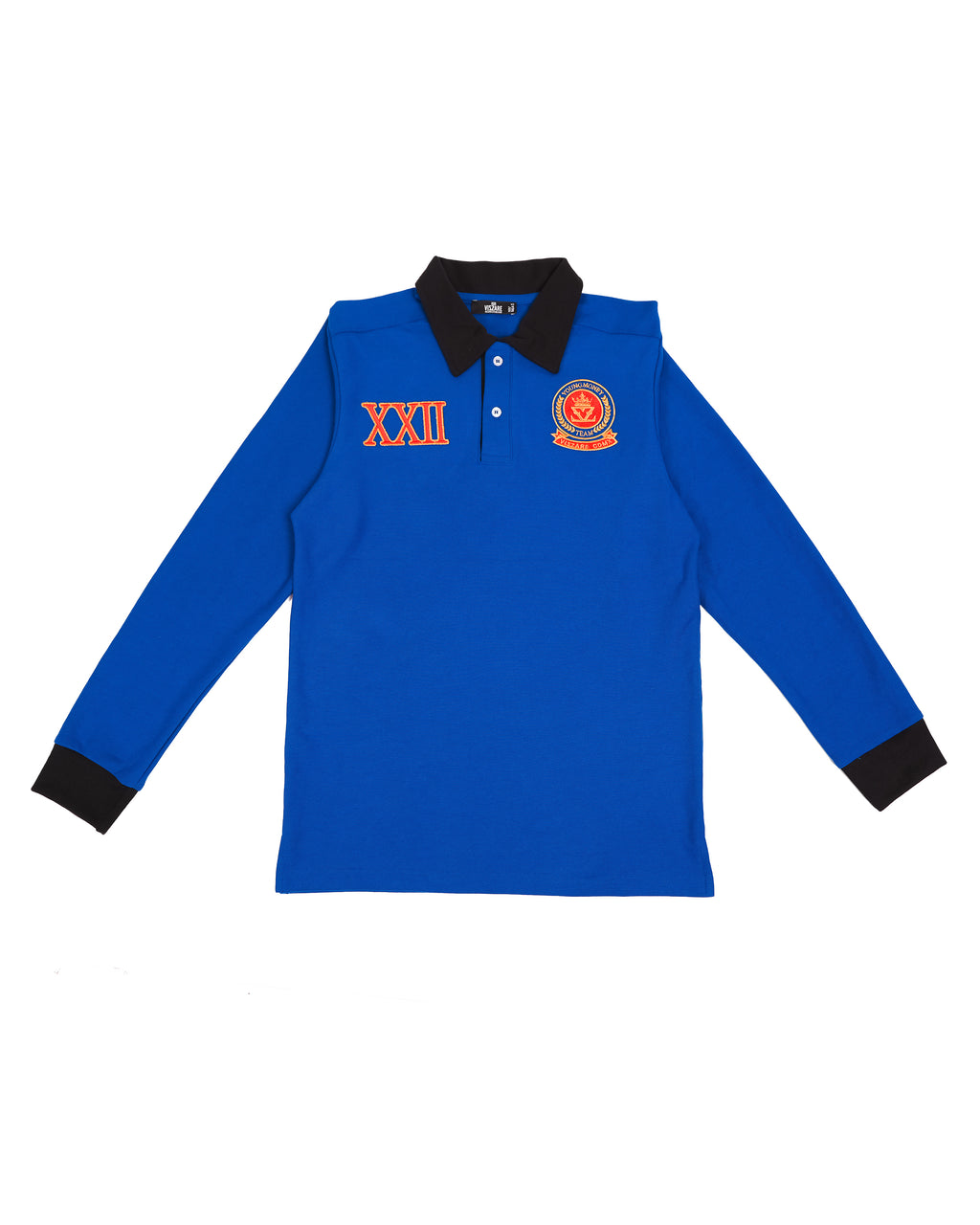 Polo Manga Larga Azul