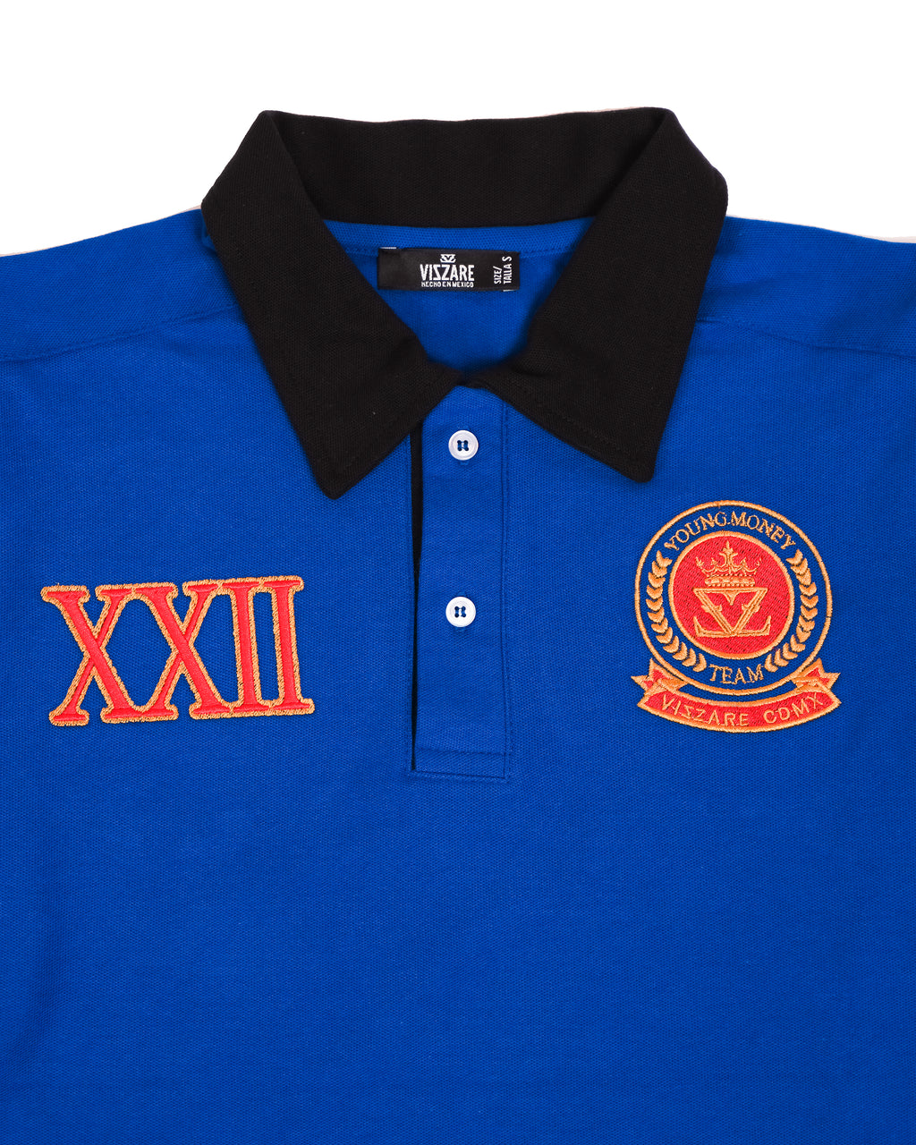 Polo Manga Larga Azul