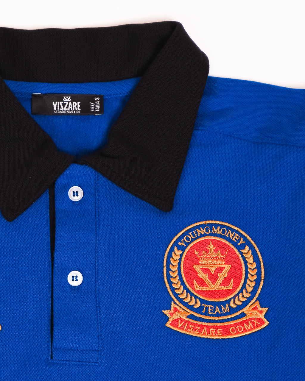 Polo Manga Larga Azul